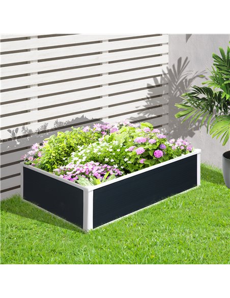 Outsunny Garden Raised Bed Planter Grow Containers, Grey-White 845-452V01 - pic 46634 | FastDaddyshop