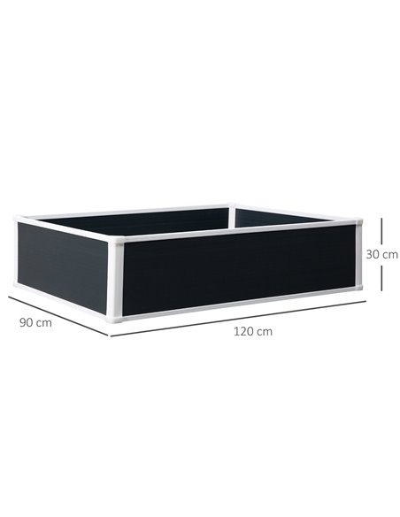 Outsunny Garden Raised Bed Planter Grow Containers for Outdoor Patio Plant Flower Vegetable Pot PP 120 x 90 x 30 cm 845-452V02 - pic 46644 | FastDaddyshop