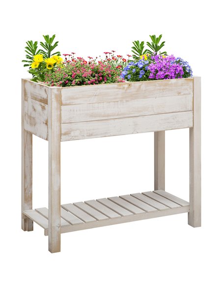 Outsunny Garden Wooden Planter, Raised Bed Elevated Grow Box 845-444 - pic 46669 | FastDaddyshop