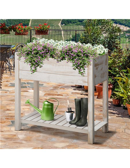 Outsunny Garden Wooden Planter, Raised Bed Elevated Grow Box 845-444 - pic 46670 | FastDaddyshop