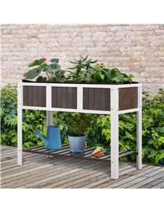 Outsunny Raised Elevated Wooden Garden Bed Planter 119x57x89cm, 845-473 2