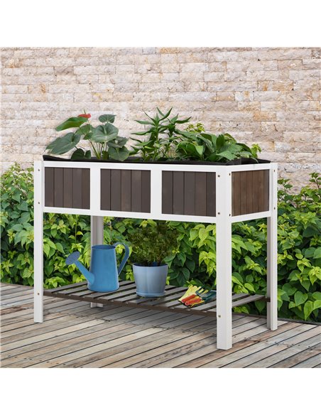 Outsunny Raised Elevated Wooden Garden Bed Planter 119x57x89cm, 845-473 - pic 46679 | FastDaddyshop