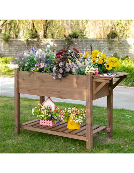 Outsunny Wooden Planter Raised Garden Plant Stand, 845-396 - pic 46688 | FastDaddyshop