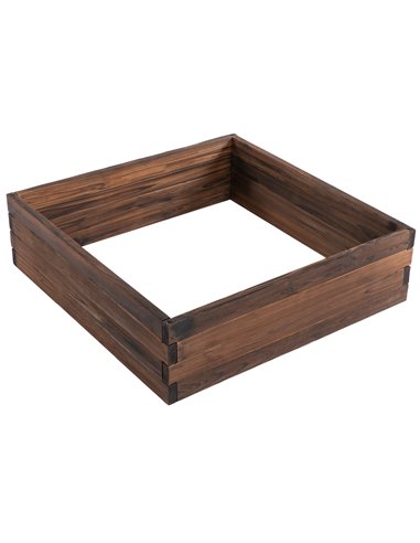 Outsunny Garden Wooden Raised Bed Planter Grow Containers For Outdoor Patio Plant Flower Vegetable 80L x 80W x 22.5H cm 845-453