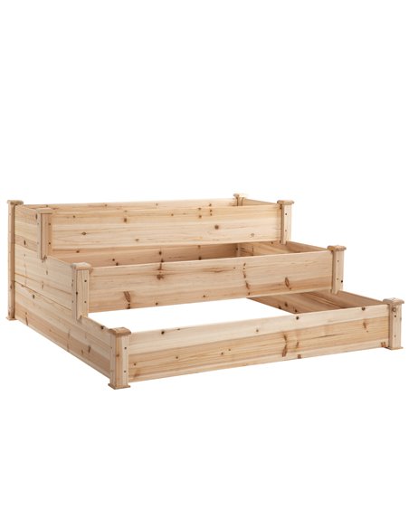 Outsunny 3-Tier Wooden Raised Garden Bed, Planter Box Stand 124x124x56cm, 845-451 - pic 46705 | FastDaddyshop
