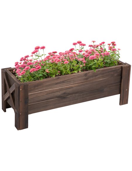 Outsunny Garden Raised Bed Planter Grow Containers 100x36.5x36 cm 845-458 - pic 46750 | FastDaddyshop