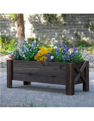 Outsunny Garden Raised Bed Planter Grow Containers 100x36.5x36 cm 845-458