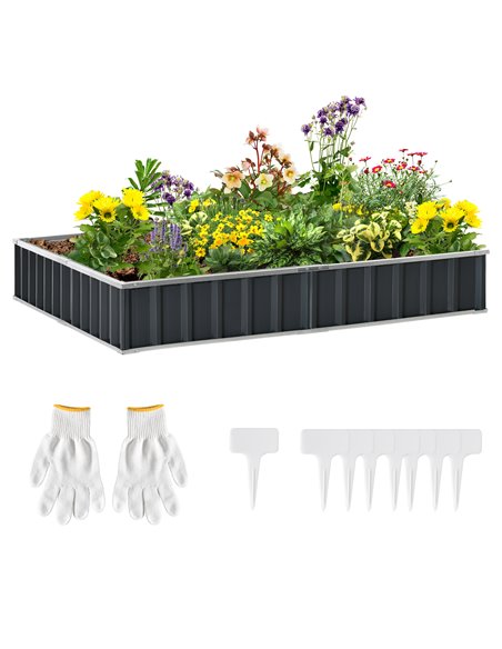 Outsunny Metal Raised Garden Bed, Large Steel Planter Box 258x90cm, 845-644CG - pic 46795 | FastDaddyshop