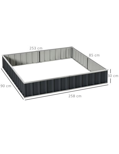 Outsunny Metal Raised Garden Bed, DIY Large Steel Planter Box, No Bottom w/ A Pairs of Glove for Backyard, Patio to Grow Vegetab