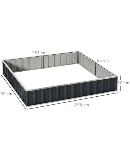 Outsunny Metal Raised Garden Bed, DIY Large Steel Planter Box, No Bottom w/ A Pairs of Glove for Backyard, Patio to Grow Vegetab - pic 46797 | FastDaddyshop