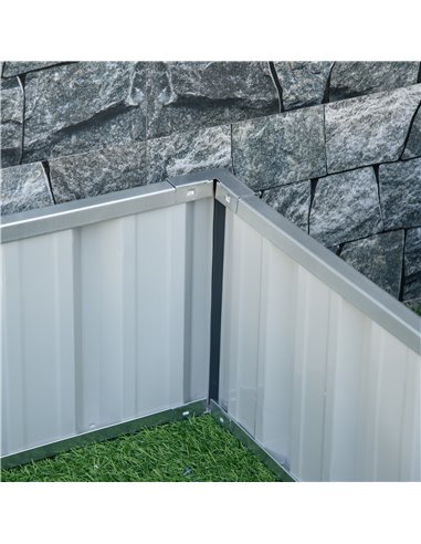 Outsunny Metal Raised Garden Bed, DIY Large Steel Planter Box, No Bottom w/ A Pairs of Glove for Backyard, Patio to Grow Vegetab