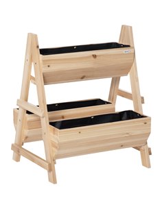 Outsunny Wood Raised Garden Bed, Outdoor Planter Box 845-683