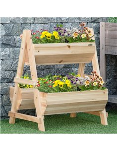 Outsunny Wood Raised Garden Bed, Outdoor Planter Box 845-683 2