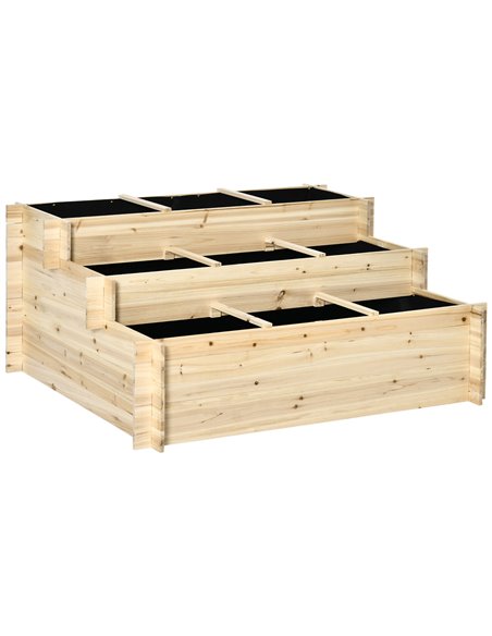 Outsunny 3 Tier Raised Garden Bed Elevated Planter Flower Box 845-581 - pic 46822 | FastDaddyshop