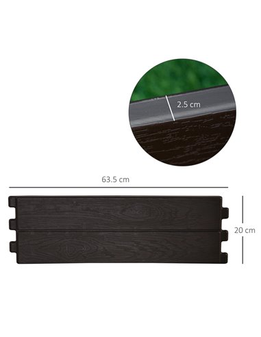Outsunny Raise Garden Bed Kit, 6 Panels DIY Planter Box Above Ground for Flowers/Herb/Vegetables Outdoor Garden Backyard with Ea