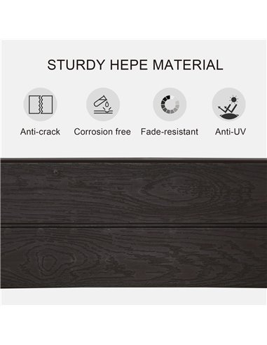 Outsunny Raise Garden Bed Kit, 6 Panels DIY Planter Box Above Ground for Flowers/Herb/Vegetables Outdoor Garden Backyard with Ea