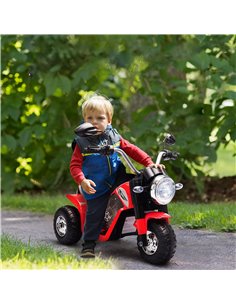 HOMCOM Kids Electric Motorcycle Ride-On Toy 3-Wheels Battery Powered Motorbike Rechargeable 6V with Horn Headlights Motorbike fo