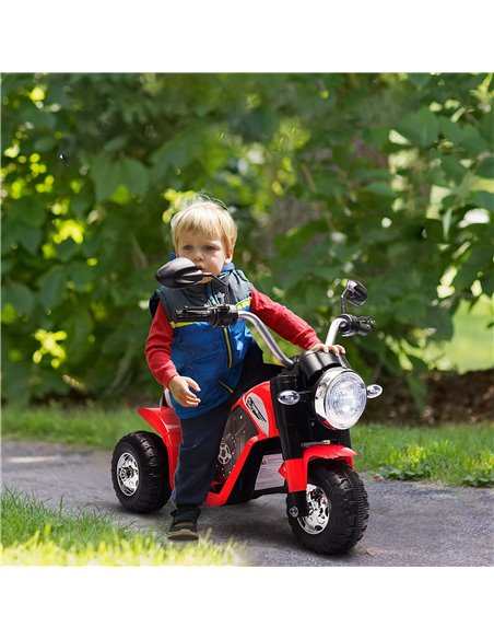 HOMCOM Kids Electric Motorcycle Ride-On Toy 3-Wheels Battery Powered Motorbike Rechargeable 6V with Horn Headlights Motorbike fo - pic 4684 | FastDaddyshop