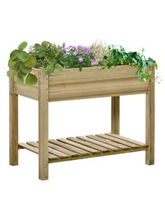 Outsunny Garden Wooden Planters, Raised Garden Bed 845-661