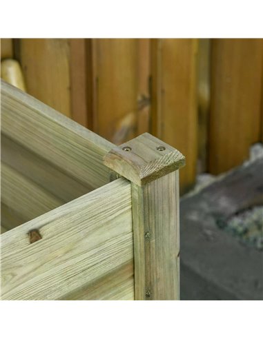 Outsunny Garden Wooden Planters， Raised Garden Bed with Legs and Storage Shelf, Gardening Standing Growing Bed Flower Boxes for 
