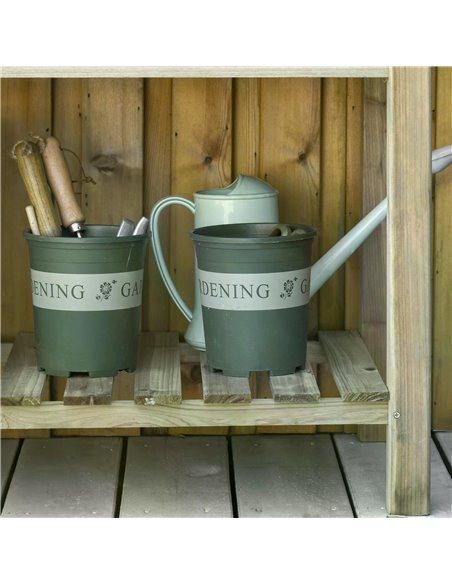 Outsunny Garden Wooden Planters， Raised Garden Bed with Legs and Storage Shelf, Gardening Standing Growing Bed Flower Boxes for  - pic 46857 | FastDaddyshop