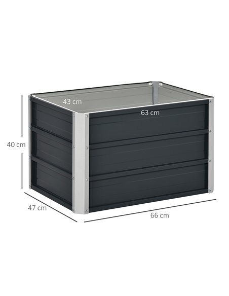 Outsunny Raised Garden Bed, Elevated Metal Planter Box w/ Installation Gloves for Backyard, Patio to Grow Vegetables, Herbs, and - pic 46860 | FastDaddyshop