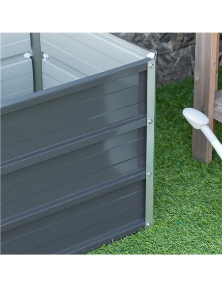 Outsunny Raised Garden Bed, Elevated Metal Planter Box w/ Installation Gloves for Backyard, Patio to Grow Vegetables, Herbs, and - pic 46864 | FastDaddyshop