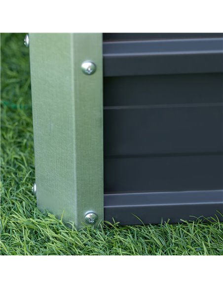 Outsunny Raised Garden Bed, Elevated Metal Planter Box w/ Installation Gloves for Backyard, Patio to Grow Vegetables, Herbs, and - pic 46865 | FastDaddyshop