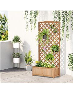 Outsunny Garden Wooden Planter Box 76x36x170 cm, Brown 845-635V01 2