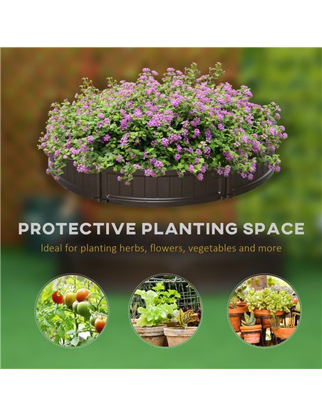 Outsunny Raise Garden Bed Kit, Round Planter Box Above Ground, DIY Assembly for Flowers/Herb/Vegetables Outdoor Garden Backyard, - pic 46879 | FastDaddyshop