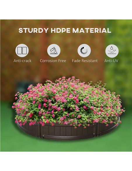 Outsunny Raise Garden Bed Kit, Round Planter Box Above Ground, DIY Assembly for Flowers/Herb/Vegetables Outdoor Garden Backyard, - pic 46880 | FastDaddyshop