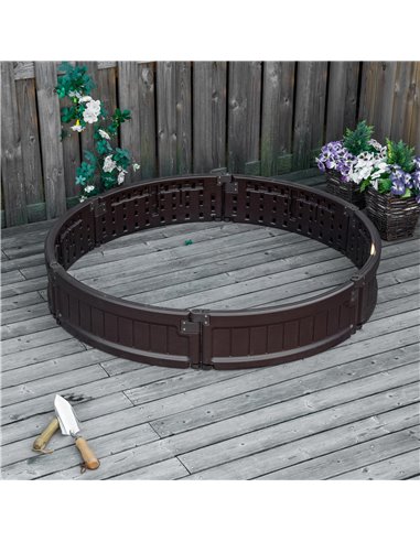Outsunny Raise Garden Bed Kit, Round Planter Box Above Ground, DIY Assembly for Flowers/Herb/Vegetables Outdoor Garden Backyard,