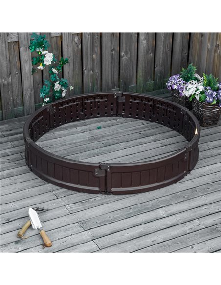 Outsunny Raise Garden Bed Kit, Round Planter Box Above Ground, DIY Assembly for Flowers/Herb/Vegetables Outdoor Garden Backyard, - pic 46882 | FastDaddyshop