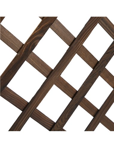 Outsunny Garden Wooden Pine Trough Planter with Topped Trellis Climbing Plants Flower Raised Bed 845-127BN
