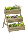 Outsunny 3 Tier Raised Garden Bed Wooden Elevated Planter Box Kit 845-647GN