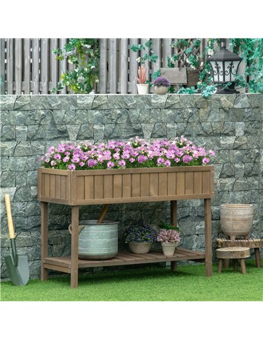 Outsunny Wooden Planter Raised Bed Container 8 Boxes 845-238V01BN