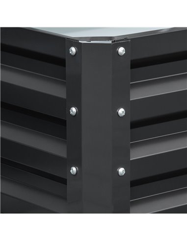 Outsunny Raised Beds for Garden, Galvanized Outdoor Planters, for Herbs and Vegetables, Use for Patio, Backyard, Balcony, Grey 8