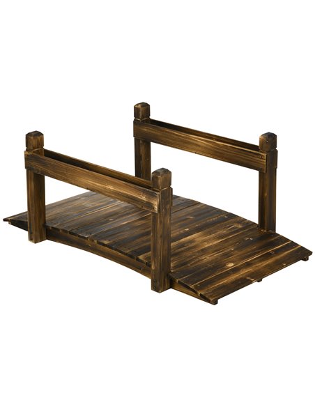 Outsunny 5FT Wooden Garden Bridge with Planters 844-618V00TN - pic 46993 | FastDaddyshop