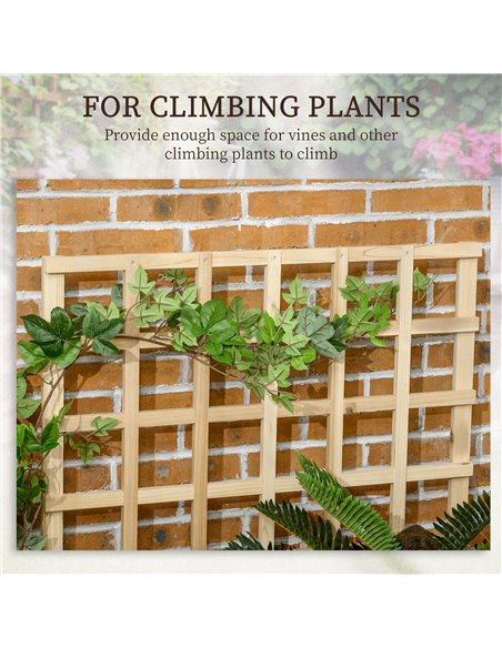 Outsunny 3 Tier Garden Planters with Trellis for Vine Climbing, Wooden Raised Beds, 95x95x110cm, Natural Tone 845-870V00ND - pic 47023 | FastDaddyshop