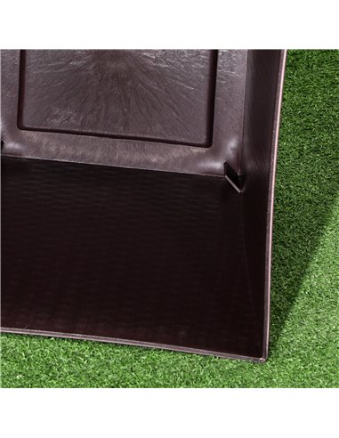 Outsunny Outdoor Planter Pack of 4, Rattan Effect Plant Pots Indoor Stackable Design, for Garden Patio Porch Deck, Brown 845-822