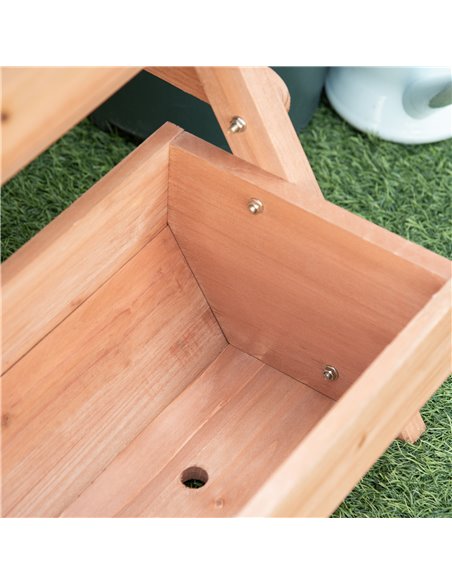 Outsunny 3 Tier Raised Garden Bed Wooden Elevated Planter Box Kit, 66L for Flower, Vegetable, Herb, 65x75x78cm, Brown 845-647BN - pic 47064 | FastDaddyshop