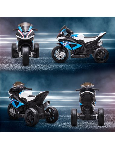 HOMCOM Licensed BMW HP4 Kids Electric Motorbike Ride-On Toy 3-Wheels 6V Battery Powered Motorcycle with Music for Girls Boy 18 -