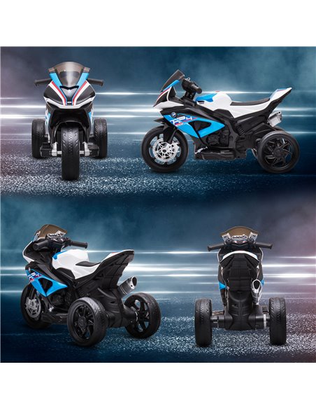 HOMCOM Licensed BMW HP4 Kids Electric Motorbike Ride-On Toy 3-Wheels 6V Battery Powered Motorcycle with Music for Girls Boy 18 - - pic 4707 | FastDaddyshop