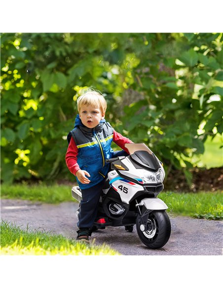 HOMCOM 12V Electric Motorbike with Training Wheels, Battery-Powered Ride on Motorbike for Boys and Girls with Pedal Lights Music - pic 4708 | FastDaddyshop