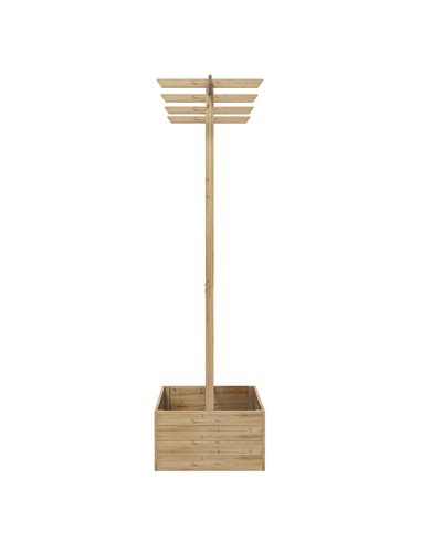 Outsunny Wooden Trellis Planter Box, Raised Garden Bed to Grow Vegetables, Herbs and Flowers, Natural Tone 845-999V00ND