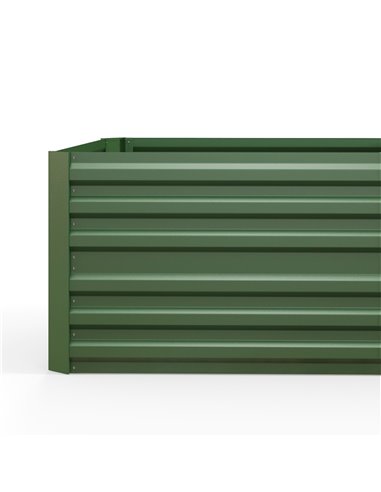 Outsunny Raised Beds for Garden, Galvanised Steel Outdoor Planters with Multi-reinforced Rods, 180 x 90 x 59 cm, Green 845-774V0