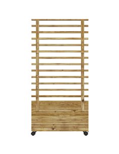 Outsunny Wooden Garden Raised Bed with Trellis, Planter Box, Natural 845-584V00ND