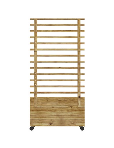 Outsunny Wooden Garden Raised Bed with Trellis, Planter Box, Natural 845-584V00ND - pic 47155 | FastDaddyshop