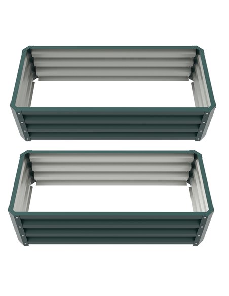 Outsunny Set of 2 Outdoor Planter Box 30x105x45cm, Green 84H-013V00GN - pic 47263 | FastDaddyshop