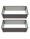 Outsunny Set of 2 Outdoor Planter Box 30x105x45cm, Dark Grey 84H-013V00CG